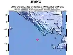 Gempa Magnitudo 5,3 di Lampung Berasal dari Pergerakan Lempeng Indo-Australia